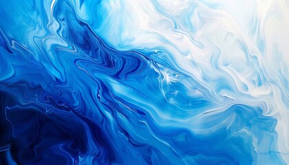 Fototapeta na wymiar Aqua-Glow The Blue Wave of Creativity Generative AI