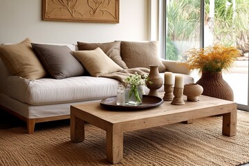 Jute Rug Heaven: Earthy Organic Living Room Decor Ideas with Eco-Friendly Materials