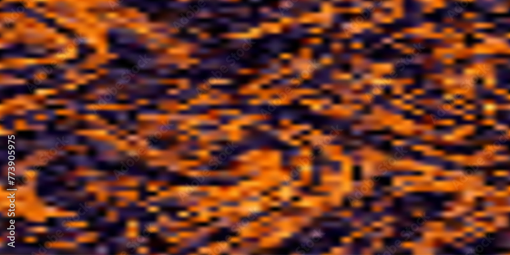 Wall mural abstract colorful blurred pixelated surface pattern with random colored black and brown and orange s