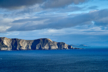 Fototapeta na wymiar Clouds on Ireland Achill island coast