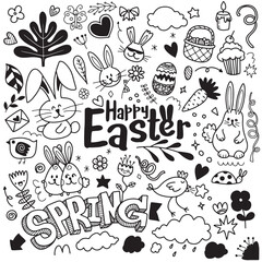 Easter and Spring Doodle Art Collection.