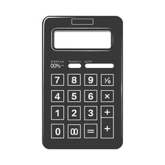 Silhouette calculator office utility black color only