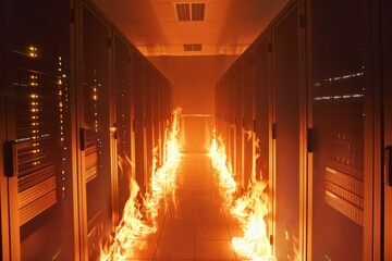 Fire in server room