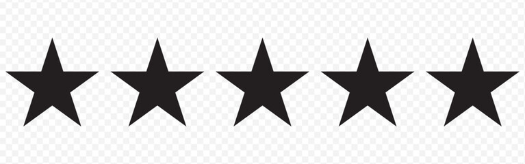 five star icon on white background. 5 star sign. - obrazy, fototapety, plakaty