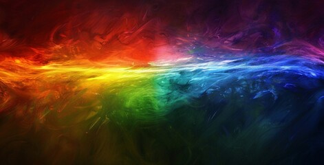 Fototapeta na wymiar Colorful Chaos A Vibrant Blend of Rainbow Hues Generative AI
