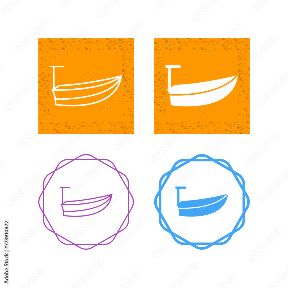 Wall mural Small Boat Vector Icon