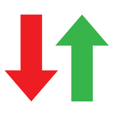 Up and down arrow vector isolated