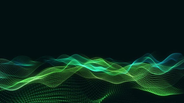 Abstract green technology background concept. 4k seamless loop.