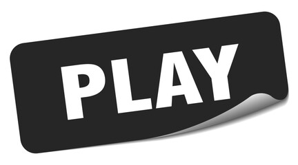 play sticker. play label