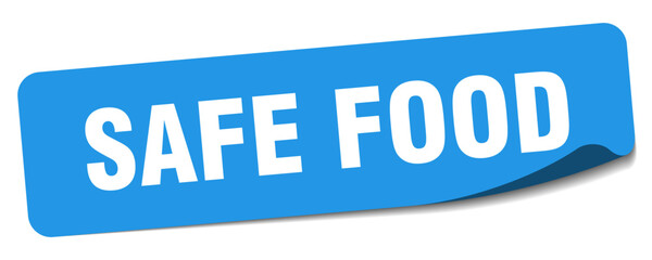 safe food sticker. safe food label