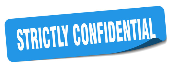 strictly confidential sticker. strictly confidential label
