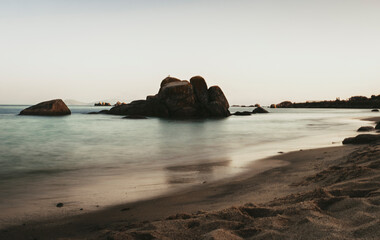 costa de galicia larga exposicion paisaje