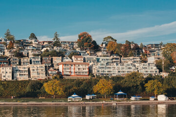 Beautiful Coastal town of White Rock Pacific ocean British Columbia Canada