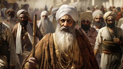 Guru Gobind Singh's Beard A Monthly Event in the Sikh Community Generative AI - obrazy, fototapety, plakaty
