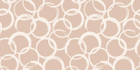 Trendy aesthetic abstract seamless pattern with geometric print. Minimalistic Organic brush stroke, ink texture. Simple design for wallpaper, textile, wrapping, packing, fabric, branding, decoration