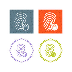 Fingerprint Lock Vector Icon