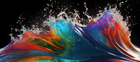 colorful watercolor ink splashes, paint 199