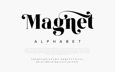 Magnet creative modern stylish calligraphy letter logo design - obrazy, fototapety, plakaty