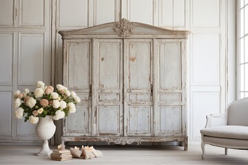 Shabby Chic Furniture: French Countryside Bedroom Inspirations with Distressed Finishes