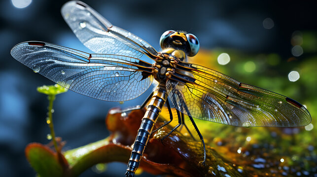 Dragonfly in artistic illustration