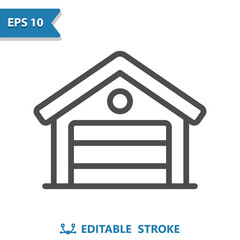 Garage Icon. Warehouse, Storage Unit, Storage Locker, Building