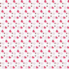 Seamless vector pattern with hearts