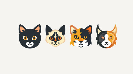 Cat logos with pet shop Free Vector Logo templates Fl