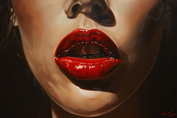 Red Lips and Nails A Monthly Obsession Generative AI