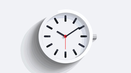 Clock icon. Internet button on white background. Flat