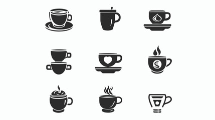 Coffee icon or logo isolated sign symbol vector illustration