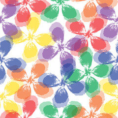 Fototapeta na wymiar Vector illustration of watercolor textured abstract art textile flower design