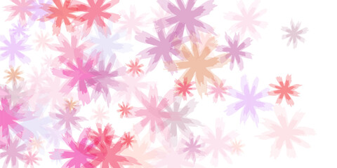 Falling cherry blooming flower parts vector..