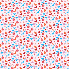 Obraz premium valentines Day banner with hearts pattern