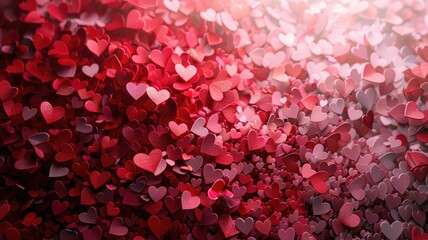 Background of hearts: the idea of love and friendship