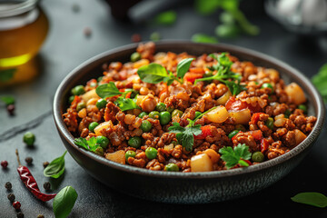 photo of Keema (minced meat cooked with peas or potatoes)