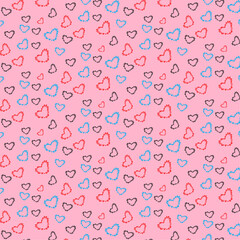 Seamless hearts pattern