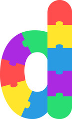 d Colorful Kids Puzzle Alphabet Lowercase