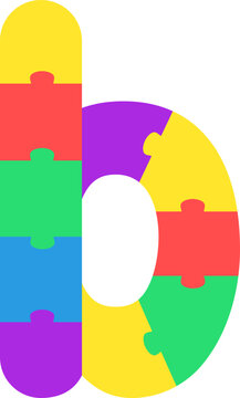 recommend clip art: b Colorful Kids Puzzle Alphabet Lowercase