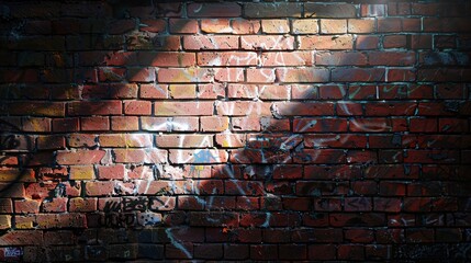 Graffiti on a Brick Wall A Monthly Event Celebration Generative AI