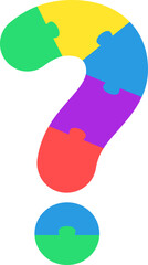 Questiom Mark Symbol Colorful Kids Puzzle