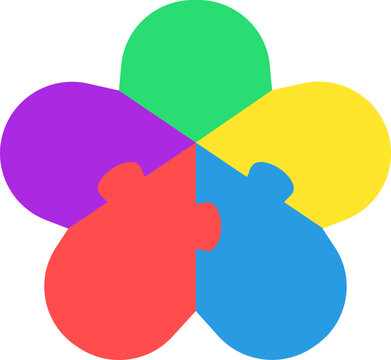 recommend clip art: Flower Asterisk Sign Symbol Colorful Kids Puzzle