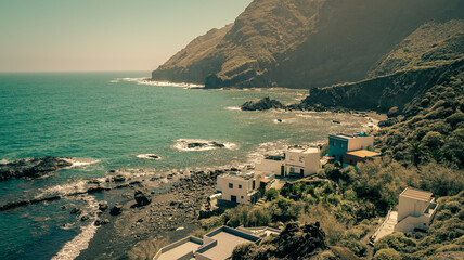 Obraz premium Small village on the coastline of Tenerife