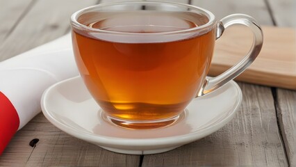 cup of tea on a table, ai generated