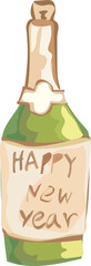 Drink illustration on transparent background.
