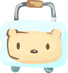Bag illustration on transparent background.
