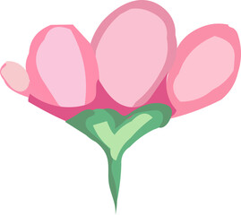Flower illustration on transparent background.
