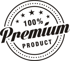 Label for 100 percent premium products