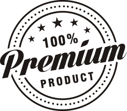 Label for 100 percent premium products