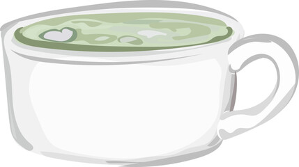 Drink illustration on transparent background.
