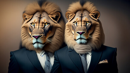 Lion in a business suit